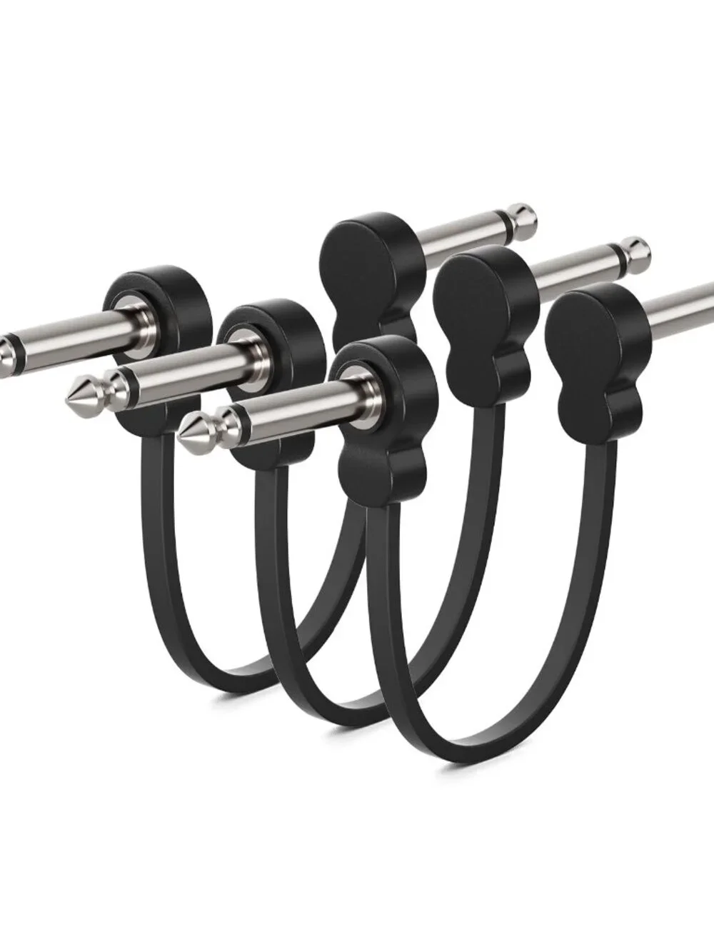 3 Pack Guitar Patch Cables, Premium 5 Inch Right-Angle 1/4